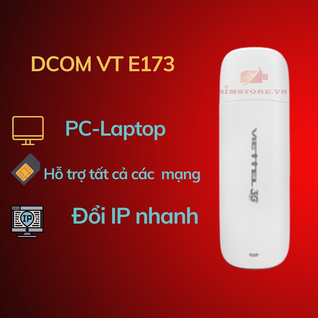 Usb Dcom 3G đã Sử dụng Đa mạng tốc độ 7.2mbs- Simstore