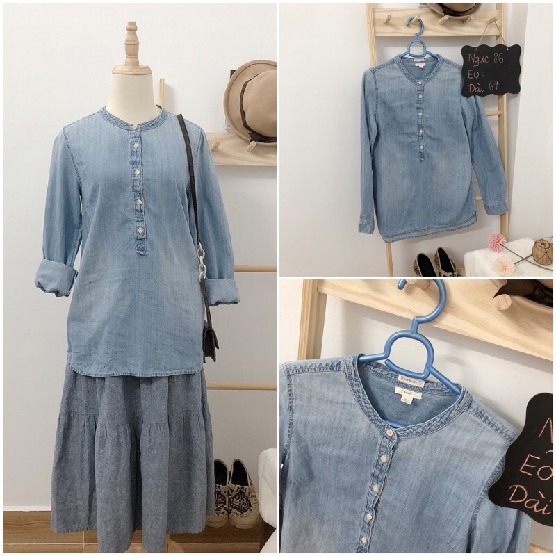 Áo sơ mi bò jean denim