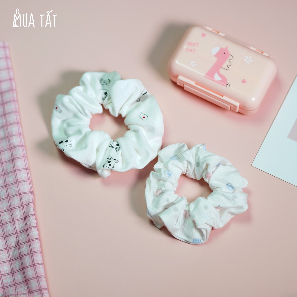 Cột tóc scrunchies họa tiết Mua Tất (muatatshop)