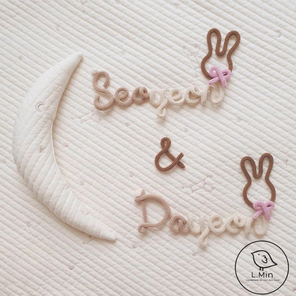 Bảng tên len cho bé  made by l.min