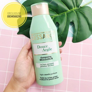 Dầu gội Dessange Douce Argile màu xanh cho tóc dầu 250ml - Pháp