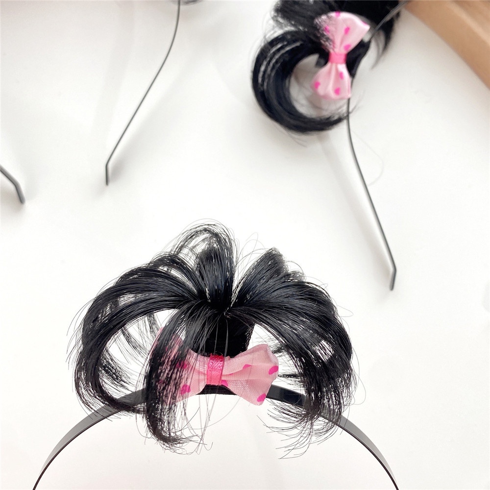 Băng Đô Cài Tóc Đính Nơ Dễ Thương Vui Nhộn Phong Cách Hàn Quốc