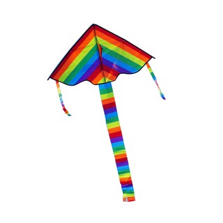 [CARE] Colorful Rainbow Kite Long Tail Nylon Outdoor Kites Flying Toy for Children