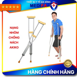 Nạng Chống Nách Hợp Kim Nhôm Akiko_Trẻ em và Người lớn, chuẩn chính hãng nhập khâu