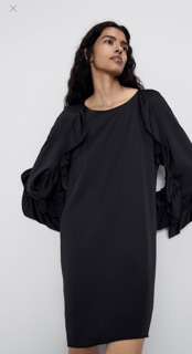 (Sẵn) Váy Lụa Satin Zara auth canh sale