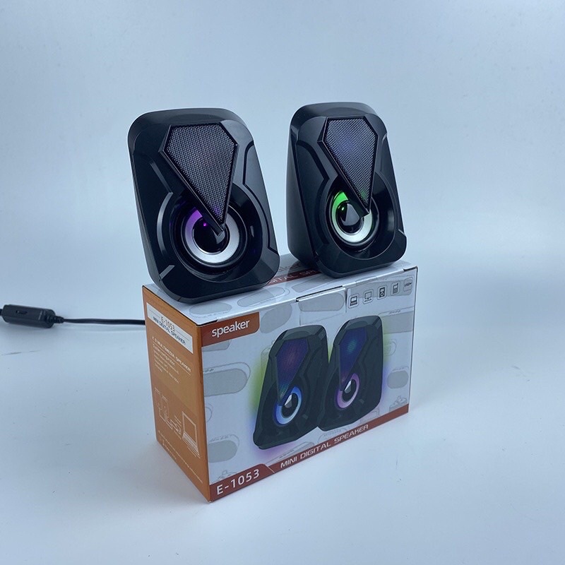 Loa máy tính,loa vi tính mini 1053 để bàn cao cấp âm thanh sống động có đèn led 7 màu giá rẻ