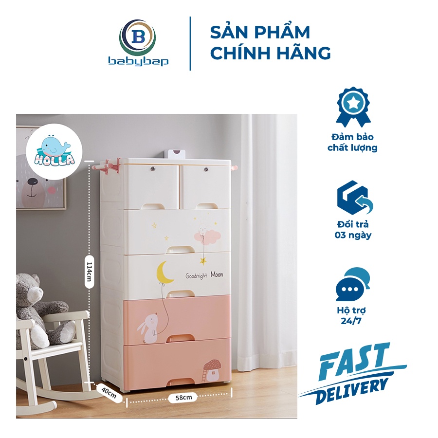 Tủ Nhựa Ngăn Kéo 5 Tầng Siêu Chắc Chắn Holla HL-09135 - Shop BabyBap