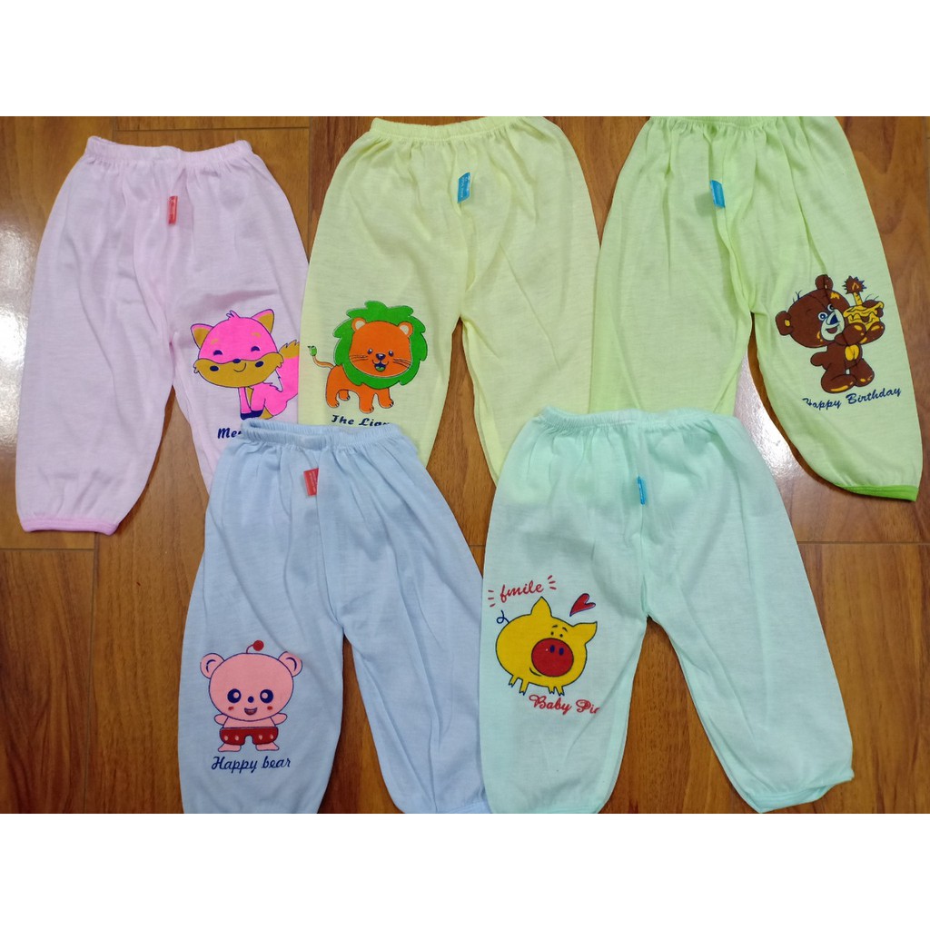 Set 5 quần dài cotton loại mỏng mát cho bé