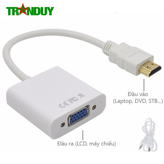 LT051 Cable HDMI to VGA có Audio (cáp chuyển)