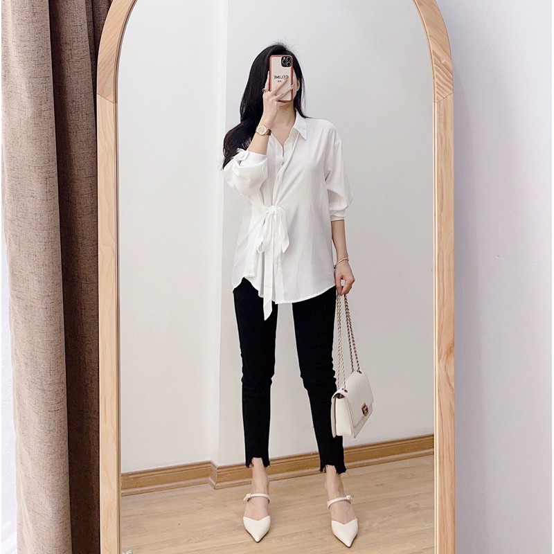 [Mã WASKT304 giảm 15% tối đa 30K đơn 99K] ( Ảnh thật ) A0436 Sơ mi dây buộc kittin | BigBuy360 - bigbuy360.vn