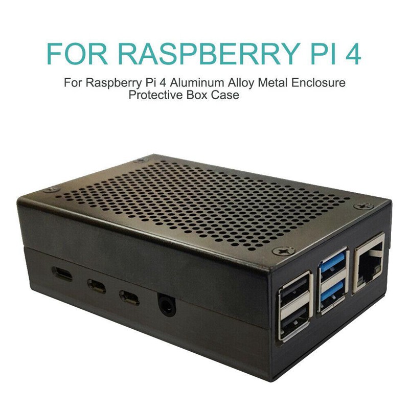 ►Metal Enclosure Protective Box Shell Aluminum Alloy Case For Raspberry Pi 4