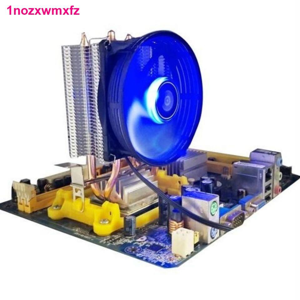 máy nhiệtquạt tản nhiệt cpu máy tính để bàn AMD Intel Universal Siêu yên tĩnh với đèn màu Ống đồng đôi