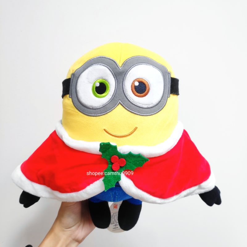 Gấu bông Minions mắt thêu lông mịn, gấu bông nhân vật hoạt hình minions noel nhiều mẫu hàng nhập