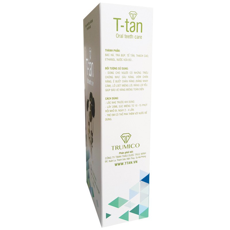 Nước Súc Miệng T-Tan 300ml Chuyên Trị Sâu Răng, Nhiệt Miệng, Chảy Máu Chân Răng, Viêm Lợi, Ê buốt răng, Hội Miệng.