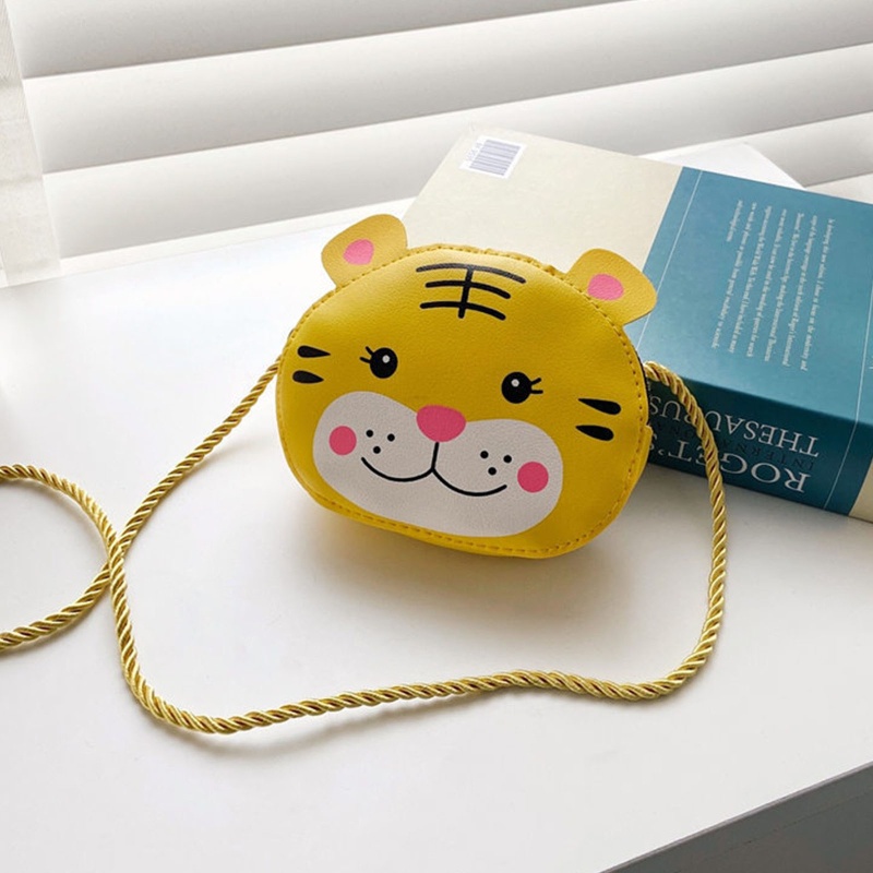 Túi Đeo Chéo Mini Bằng Da PU Hình Động Vật Dễ Thương Dành Cho Các Bé