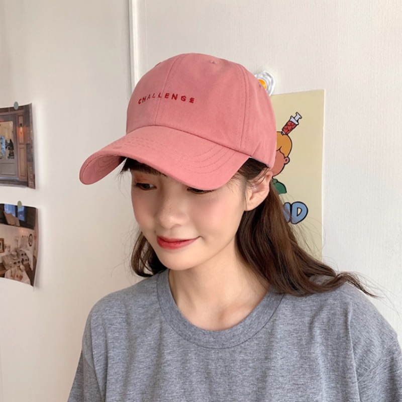Mũ Lưỡi Trai Màu Sắc Đơn Giản Thêu Chữ Phong Cách Hiphop Cá Tính