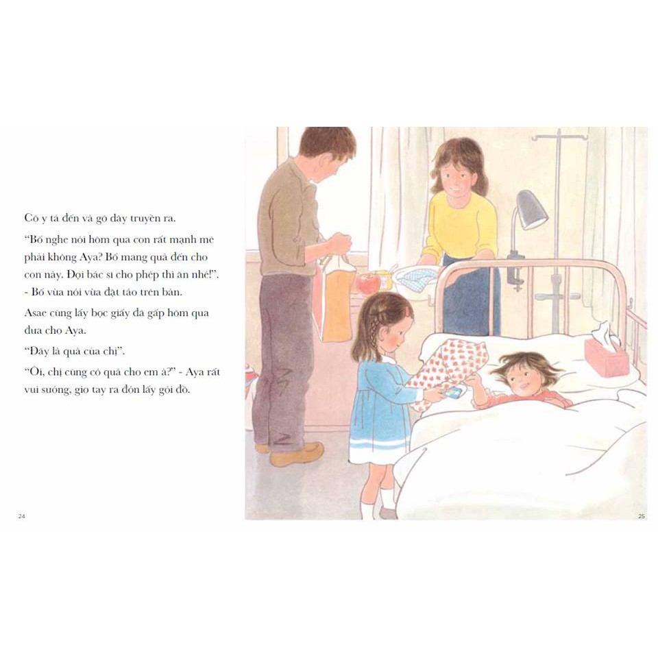 Sách EHON Nhật Bản - Em gái bị ốm (Tủ sách người mẹ tốt)