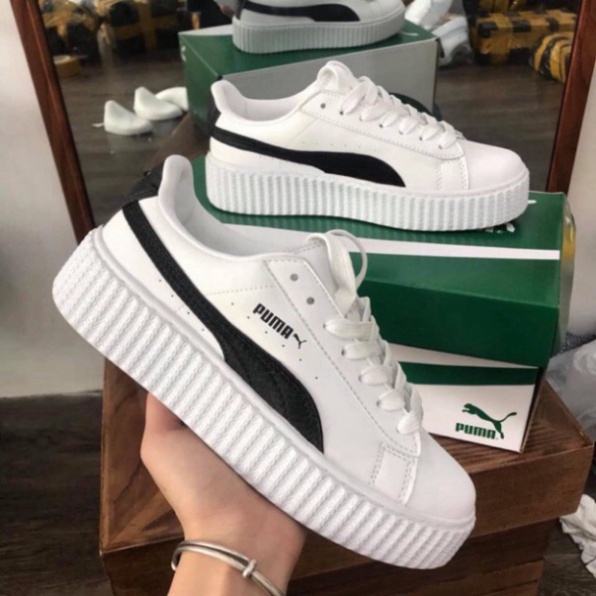 Giày thể thao puma trắng full , giày puma kẻ đen hàng cao cấp full box bill - tina | BigBuy360 - bigbuy360.vn