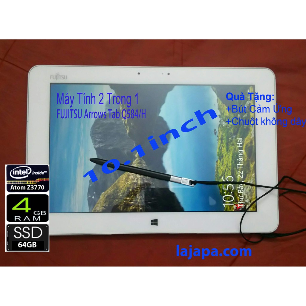 [Xả Kho 3 Ngày] Laptop 2 in 1 LAJAPA Màn Cảm Ứng 2K (2560x1440 pixel) Fujitsu Arrows Tab Q584 máy tính xách tay nhat ban