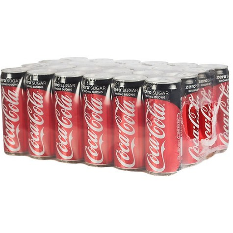 Lốc 24 Lon Nước Giải Khát Có Gas Coca-Cola Zero