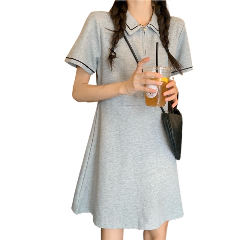 Đầm polo Perty tay ngắn thời trang mùa hè phong cách Hàn Quốc dành cho nữ