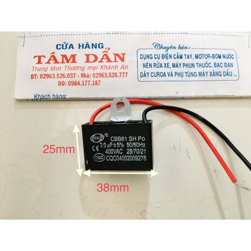 Capa Tụ Quạt 2.0 uf