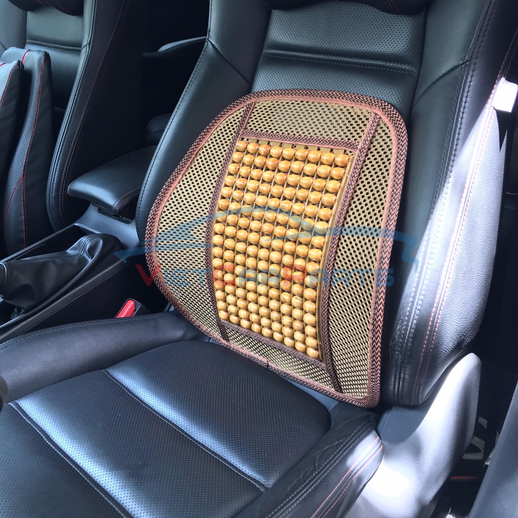 Tựa Lưng Hạt Gỗ Chính Hãng Cho Ghê Ô tô Và Ghế Văn Phòng - Nâng Đỡ Tránh Vẹo Cột Sống