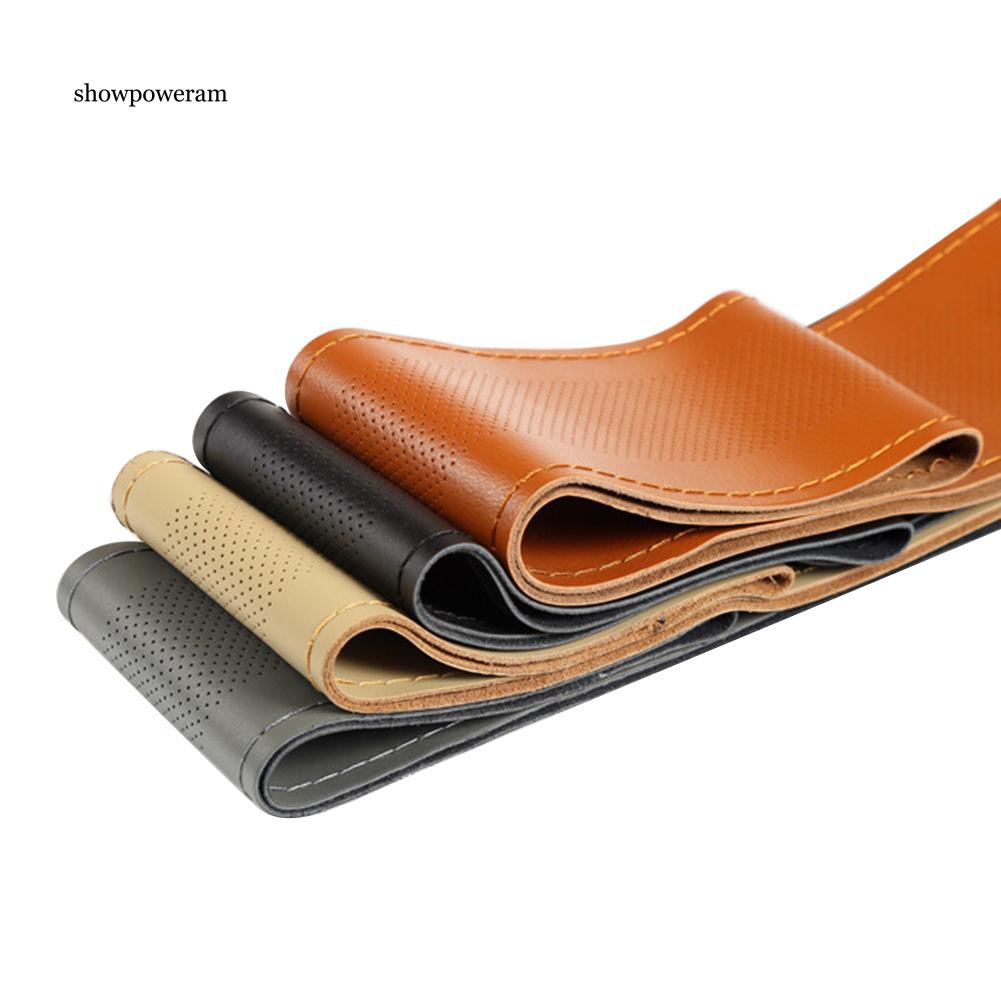 Bọc Vô Lăng Xe Hơi Chất Liệu Da Bò Chống Trượt DIY