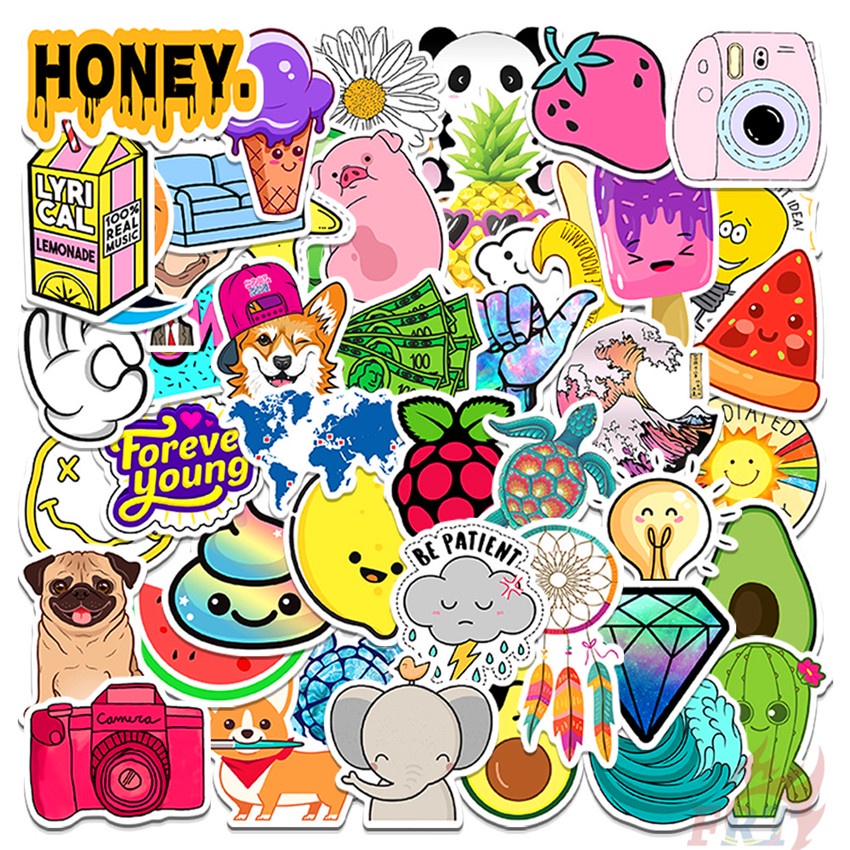 ❉ Funny Leisure Time Series 03 Stickers ❉ 50Pcs/Set Mixed DIY Fashion Waterproof Luggage Laptop Skateboard Doodle Stickers