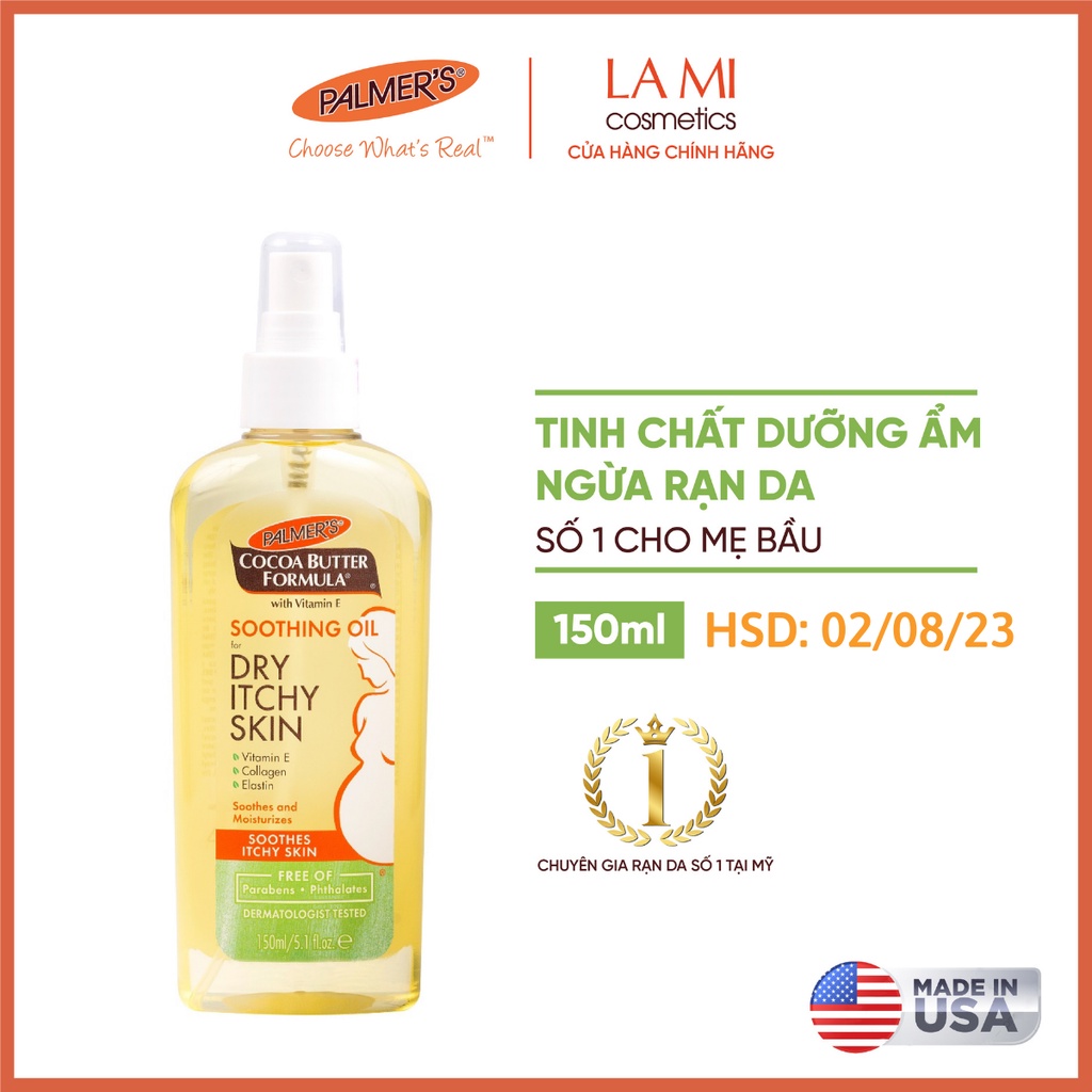 Dầu giảm nhanh khô ngứa da khi mang thai Palmer's 150ml