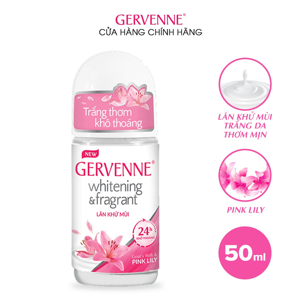 Gervenne Lăn khử mùi trắng da Pink Lily 50ml | BigBuy360 - bigbuy360.vn