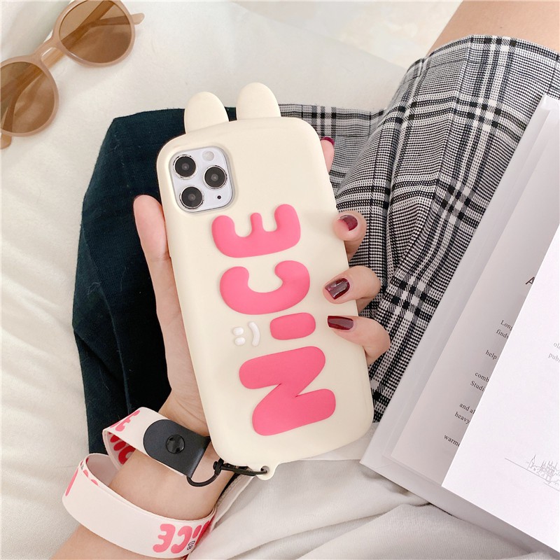 Ốp điện thoại mềm hình tai thỏ cho iPhone 11 Pro Max iPhone X iPhone Xs XR 7 Plus 8 Plus 6 Plus 6 Plus