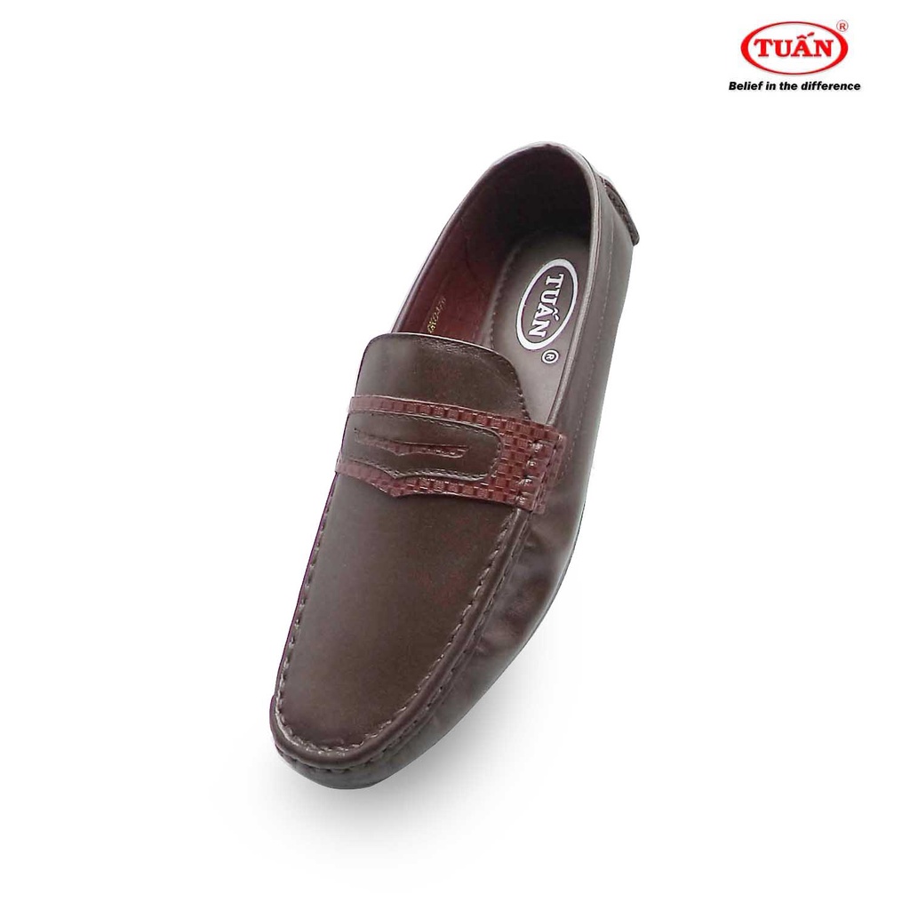 Giày da nam giày lười QUAI DA BÒ THẬT thương hiệu Tuấn GXHU-064