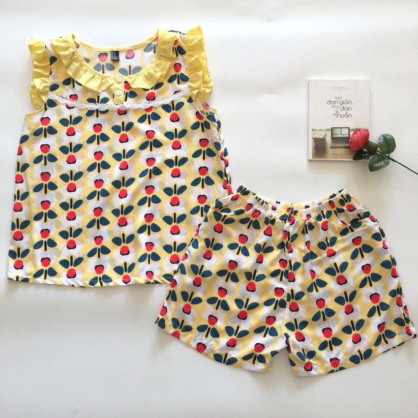 ĐỒ BỘ TOLE ĐÙI MẶC NHÀ NỮ CÁNH TIÊN VIỀN REN PHỐI MÀU - ĐỒ MẶC NHÀ QUEENIE | BigBuy360 - bigbuy360.vn