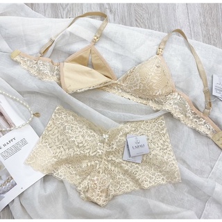 Set bra thiết kế sau sinh có chốt mở - Tone màu be