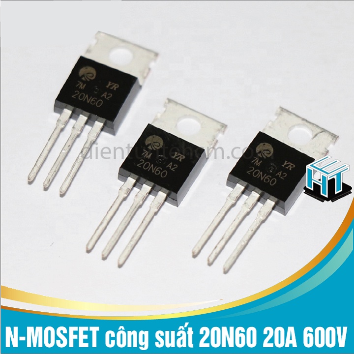 N-MOSFET công suất 20N60 20A 600V TO-220F chính hãng