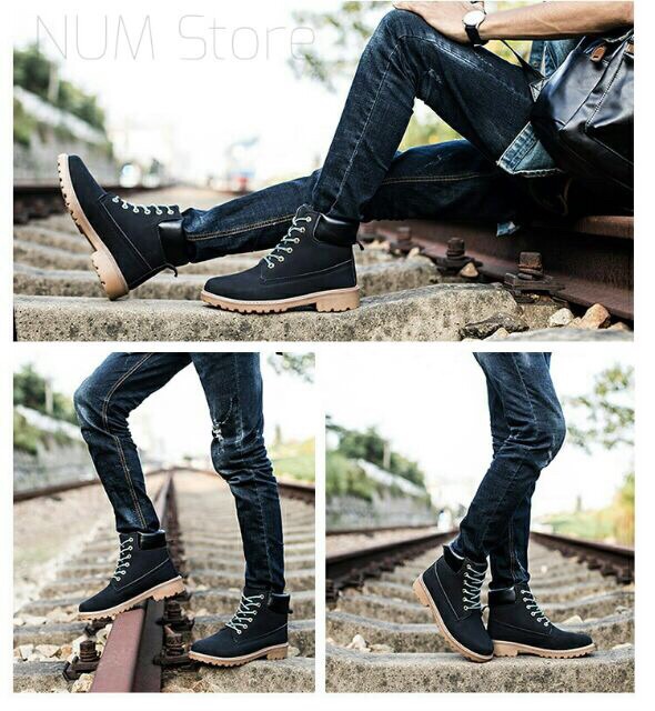 [CÓ SẴN]  Giày boot cổ cao nam da lộn, hàng nhập  (Tài khoản Shopee duy nhất: gothic.cosplay )