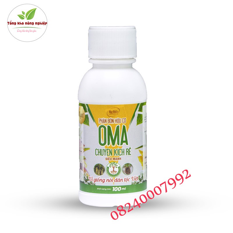 Thuốc kích rễ Oma lọ 100g, siêu ra rễ cho cây trồng lọ 100g