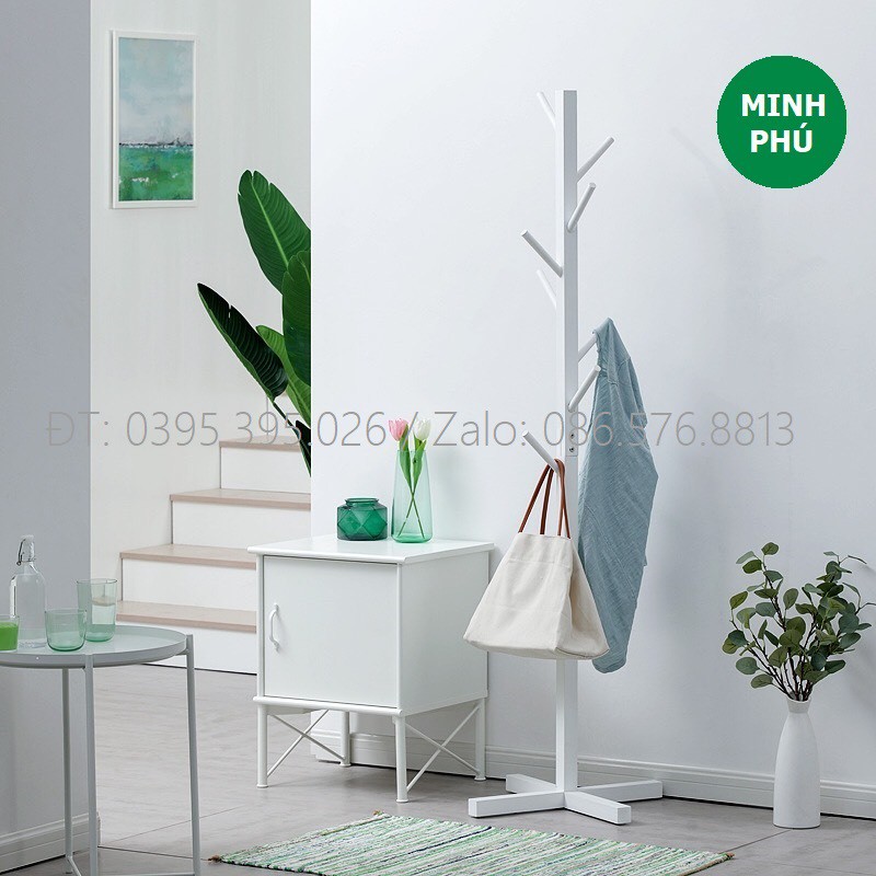 Cây treo quần áo đứng, gỗ tự nhiên phong cách Scandinavian, Bắc Âu