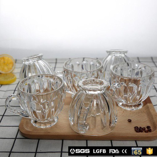 BỘ 6 LY THỦY TINH PHA LÊ UỐNG TRÀ