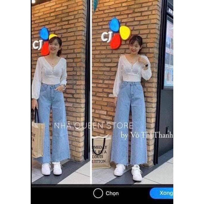 [Có Video+ Ảnh Thật] Quần Jean ống rộng  - Chất Liệu Jean cao cấp / Sẵn 2 màu | BigBuy360 - bigbuy360.vn