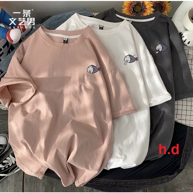 Áo Phông Logo Thỏ In Chữ Áo Phông Thụng Tay Lỡ 3158