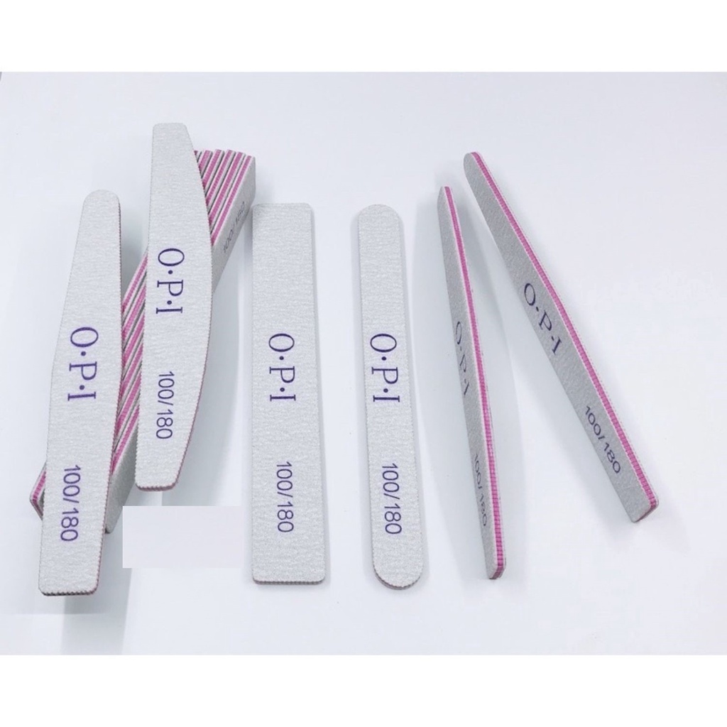 Dũa Móng Tay OPI Dày Có Lớp Đệm Lõi Hồng - Độ Nhám 100-180 /Loại dày chuyên dụng cho Nail Design đủ size