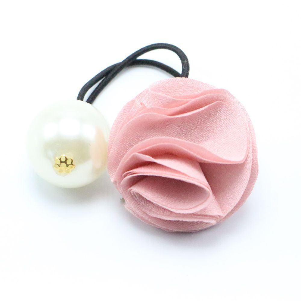 Dây buộc tóc phối hoa và ngọc trai thời trang xinh xắn