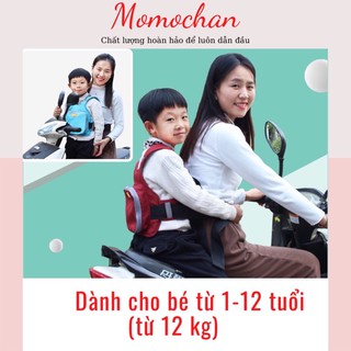 Đai an toàn cho bé đi xe máy ❤️ cao cấp ❤️ vải cotton thoáng nhẹ ❤️ có túi đựng đồ ❤️ phản quang ❤️ mềm mại