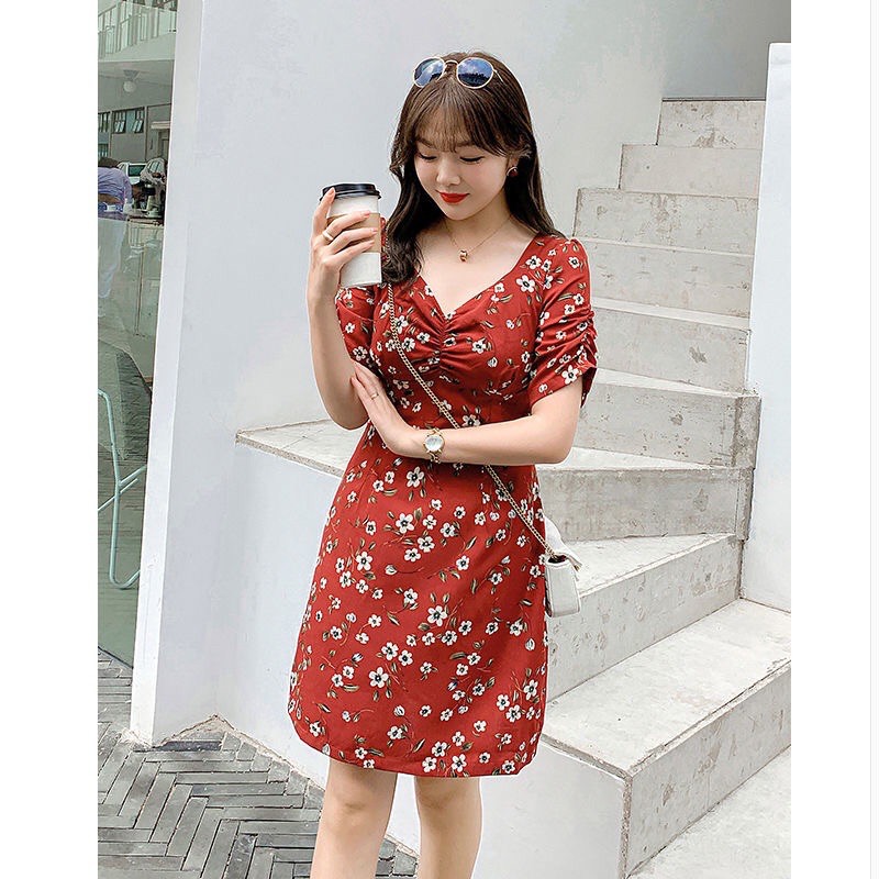 SẴN Váy đỏ hoa nhí bigsize 6-100kg