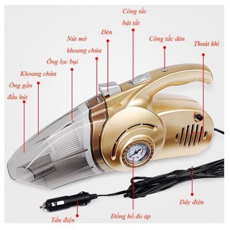 MÁY HÚT BỤI OTO Kiêm Bơm Lôp ĐA NĂNG 4 IN 1, MÁY HÚT BỤI MINI - Đông Bắc [Chính Hãng Bảo Hành 12 Tháng] | WebRaoVat - webraovat.net.vn