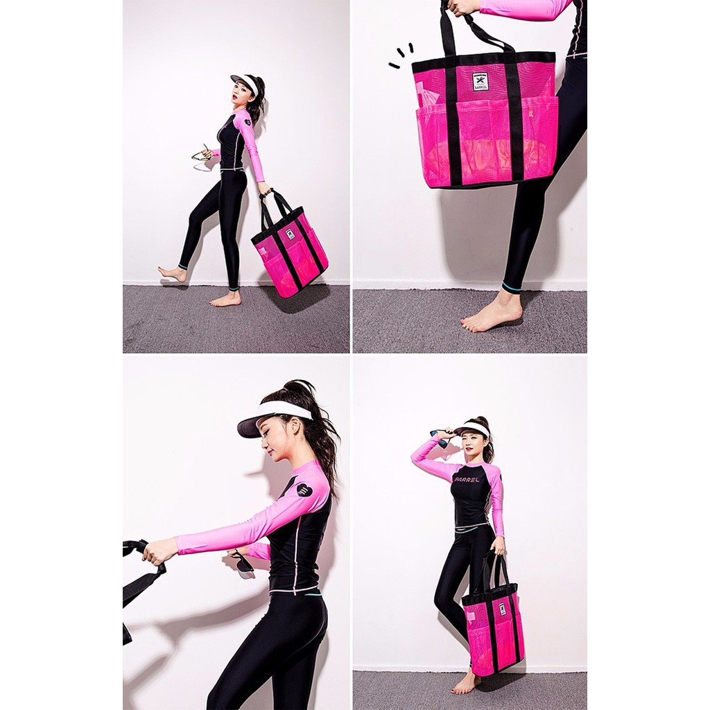 Đồ bơi dài tay Hàn Quốc đen tay hồng | BigBuy360 - bigbuy360.vn