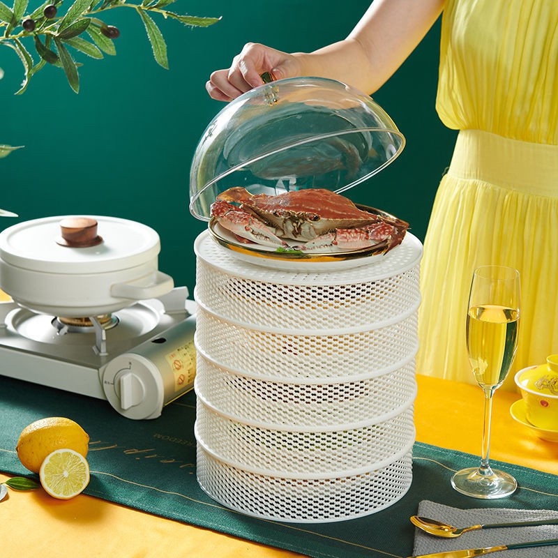 LỒNG BÀN KAMI BẢO QUẢN THỨC ĂN CÓ NẮP ĐẬY CHỐNG BỤI BẨN THIẾT KẾ CÓ LỖ THOÁNG KHÍ -KHAY ĐỰNG ĐỒ ĂN NHIỀU TẦNG THÁO RỜI