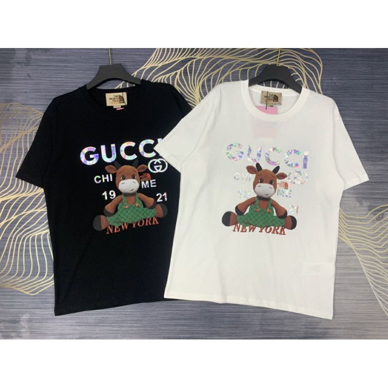 Áo phông GUCCI hình hươu cao cổ logo GG